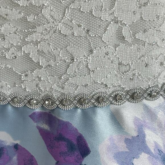 Speechless Girls 7 Formal Dance Pageant High Low Floral Lace Gown Dress - Picture 5 of 10